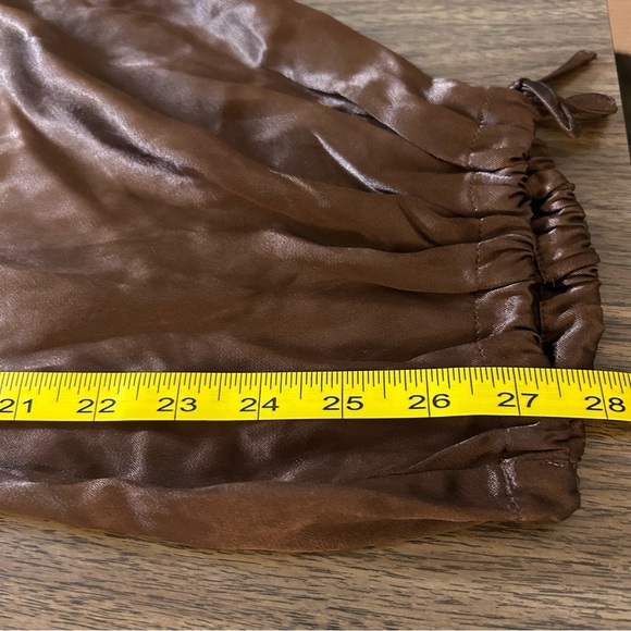 RACHEL ZOE Brown Satin Cargo Pants S - Picture 8 of 10